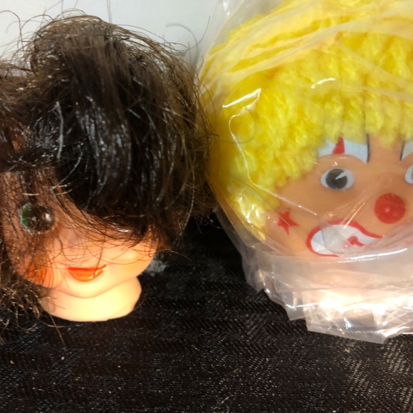 Vintage Lot of  5 Doll heads plastic rubber - Picture 6 of 12